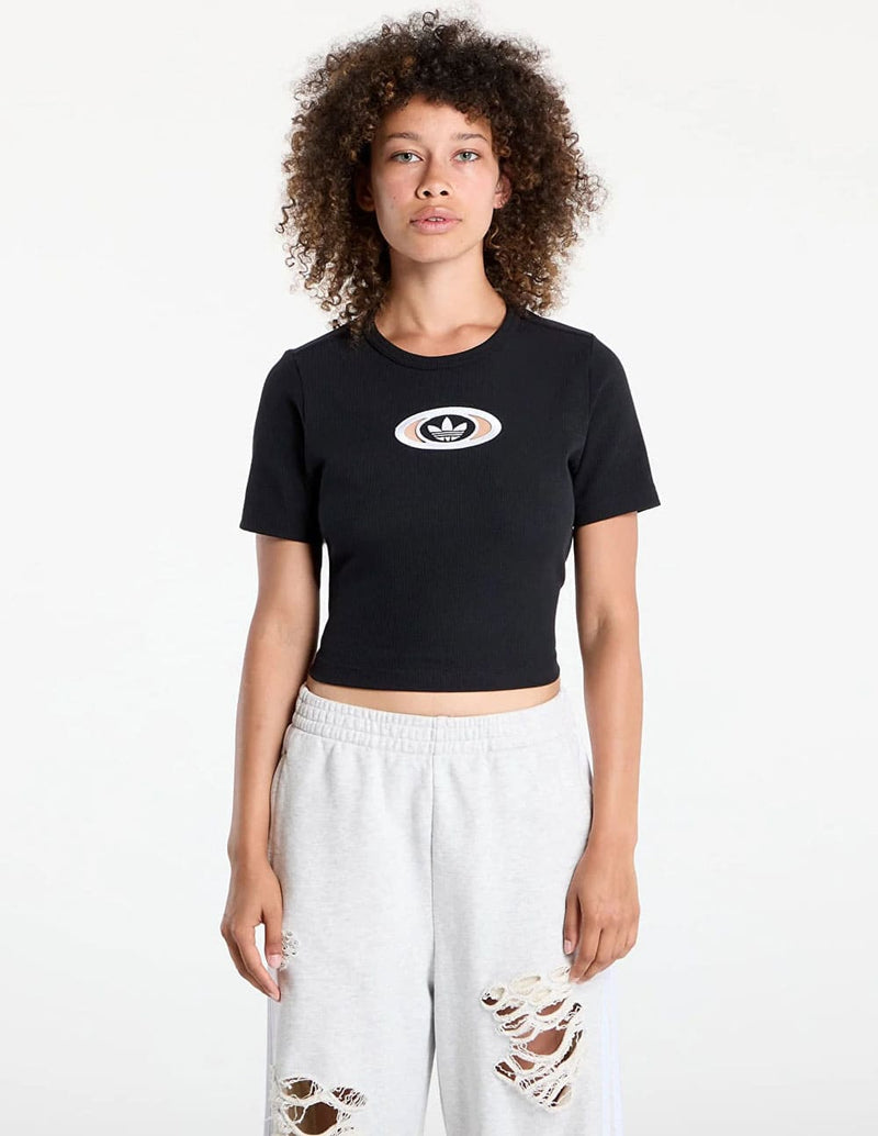 Camiseta adidas Campus 2000 Negra Mujer