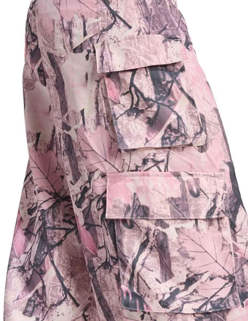 Pantalón adidas Camo Print Satin Rosa Mujer
