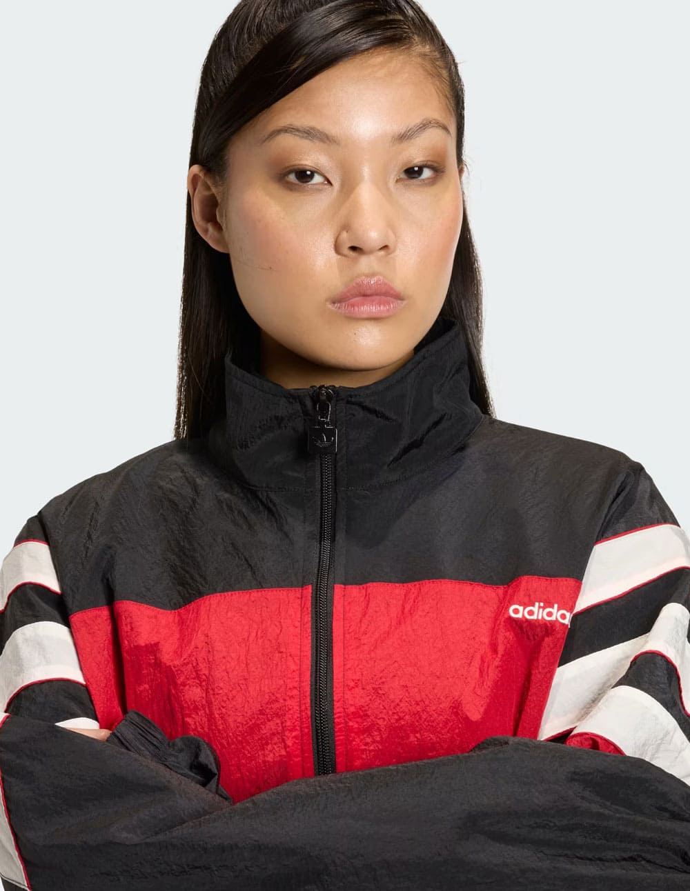 Chaqueta adidas Santiago Negra y Roja Mujer KC9134 | Comprar