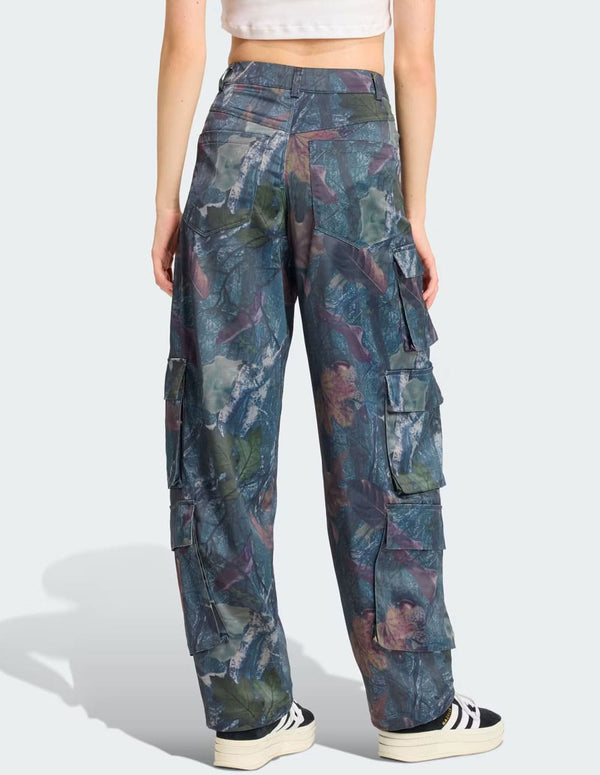 Pantalón adidas Leaf Camo Print Satin Azul Mujer