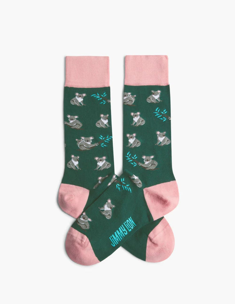 Calcetines Jimmy Lion Koalas Verdes Unisex