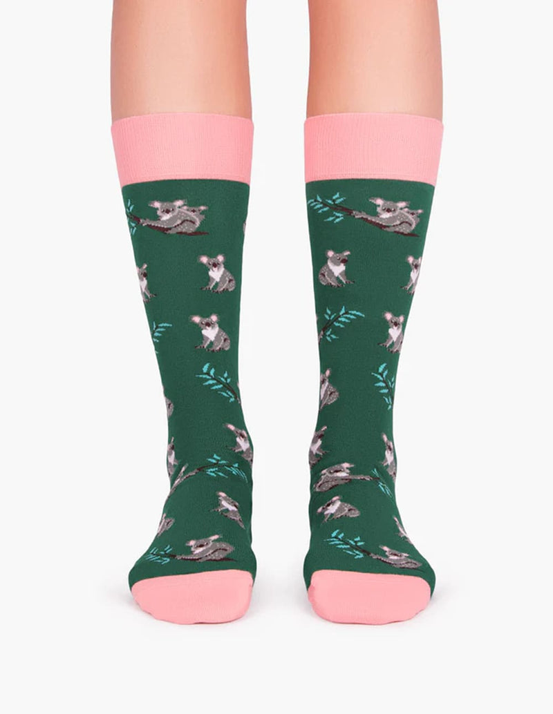 Calcetines Jimmy Lion Koalas Verdes Unisex