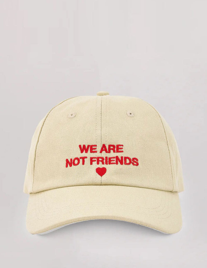 Gorra We Are Not Friends Love 4 Cream Beige Unisex