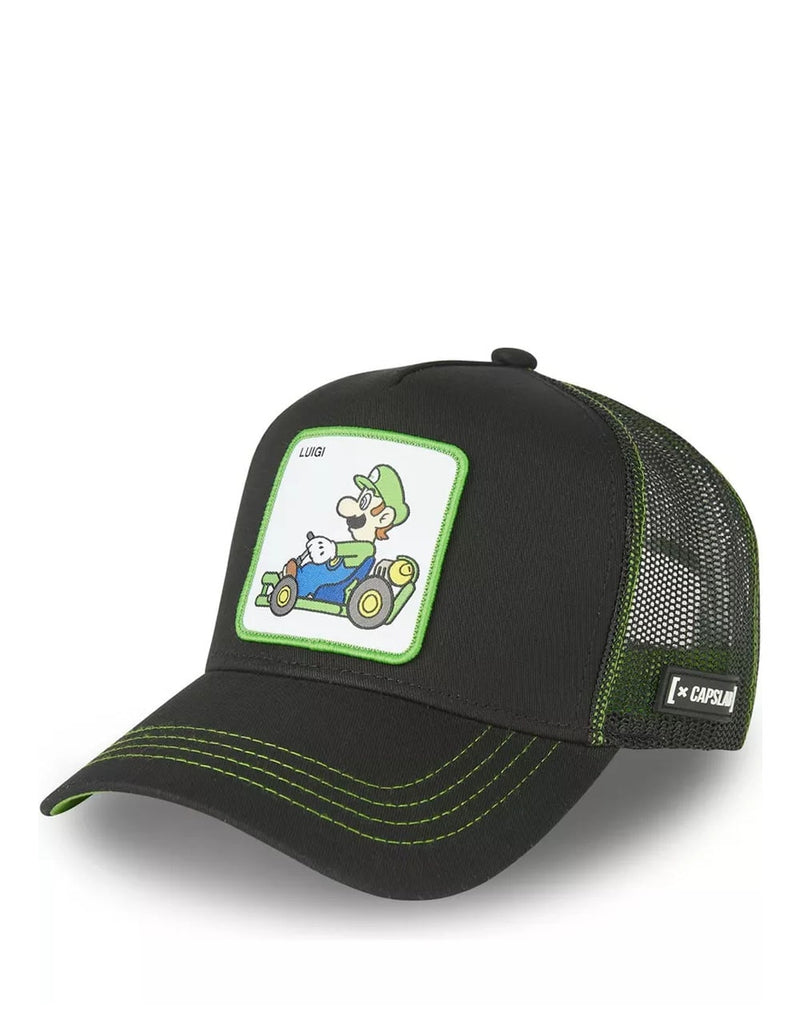 Gorra Capslab Luigi Kart Super Mario Bros. Negra Unisex