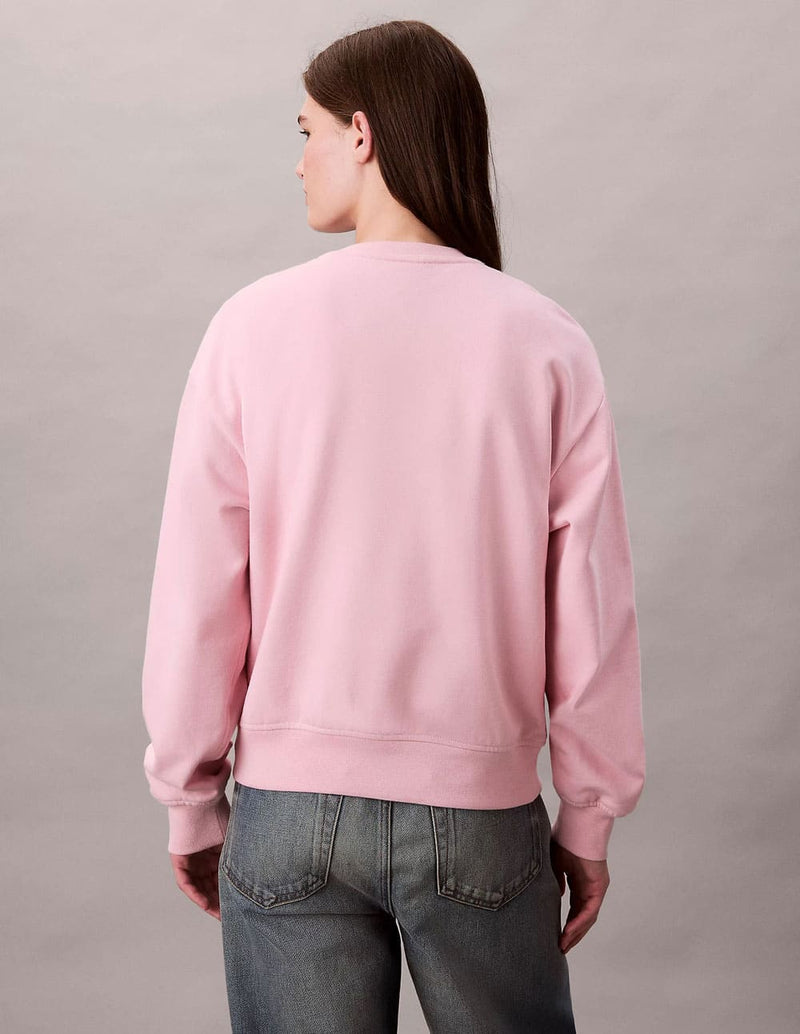 Sudadera Calvin Klean Jeans con Logo Rosa Mujer