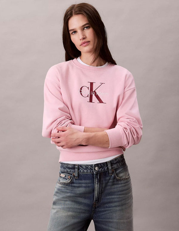 Sudadera Calvin Klean Jeans con Logo Rosa Mujer
