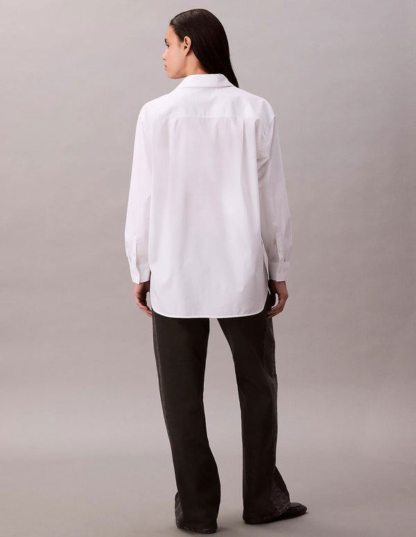 Camisa Calvin Klein Jeans de Popelin Blanca Mujer