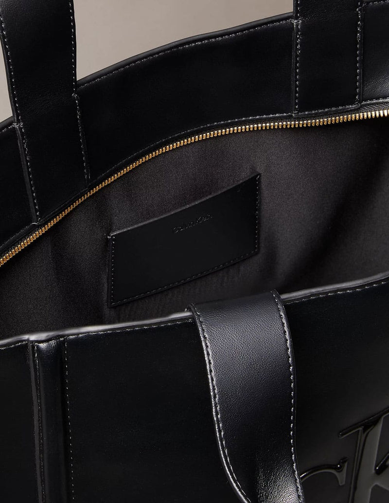 Bolso Tote Calvin Klein Jeans con Logo Grabado Negro Mujer  27 x 34 x 13