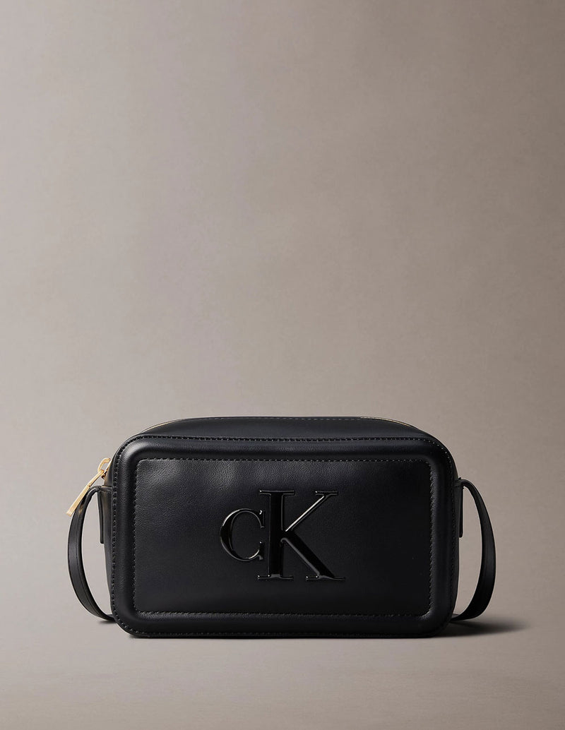 Bolso Calvin Klein Jeans con Logo Grabado Negro Mujer 13 x 21 x 9