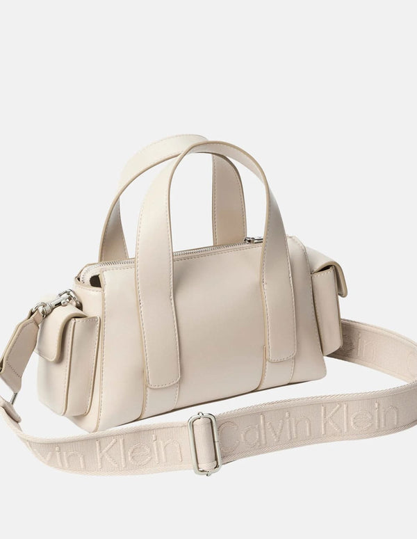 Bolso Calvin Kelin Jeans de Mano Cruzado Gris Mujer 15 x 24 x 7