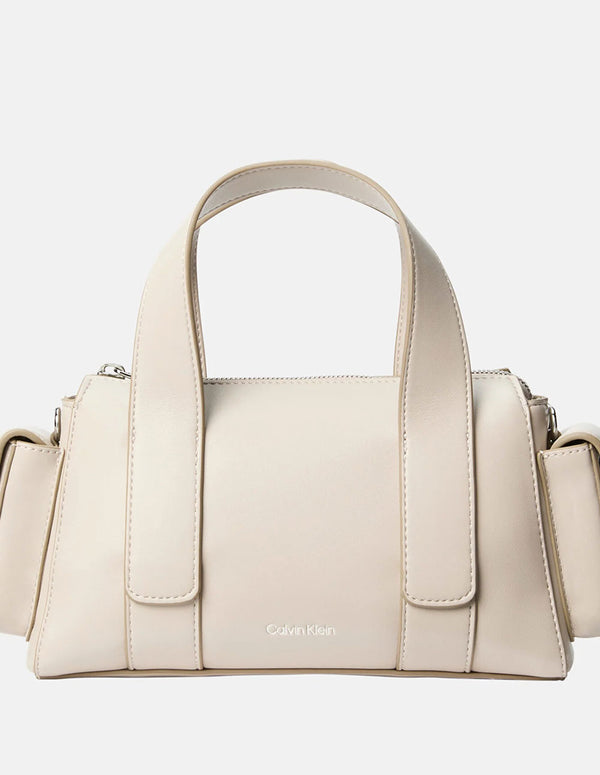 Bolso Calvin Kelin Jeans de Mano Cruzado Gris Mujer 15 x 24 x 7