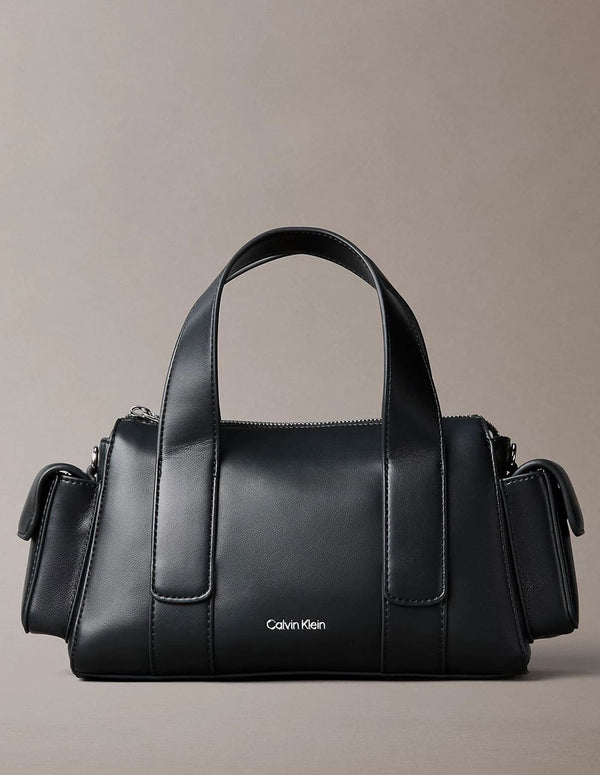 Bolso Calvin Kelin Jeans de Mano Cruzado Negro Mujer 15 x 24 x 7