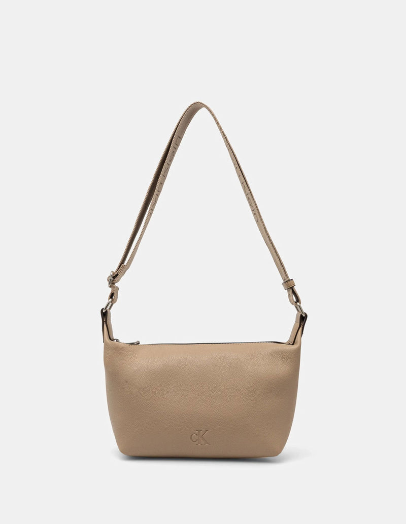 Bolso Calvin Klein Jeans con Logo Beige Mujer 21 x 16 x 10