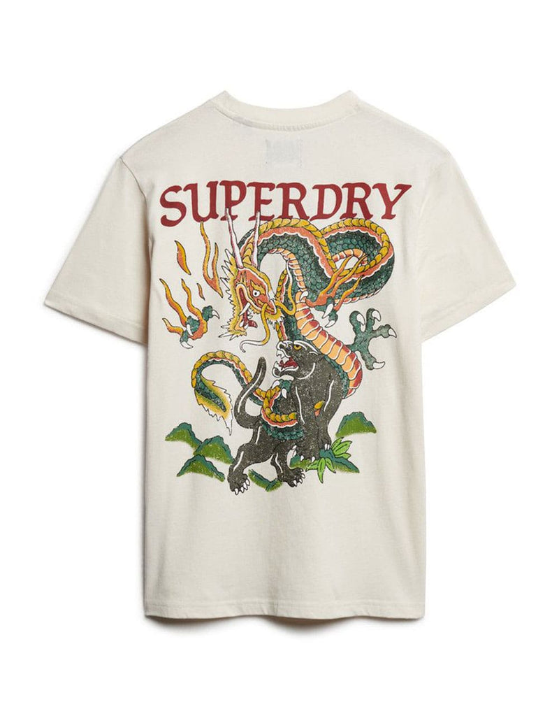 Camiseta Superdry con Estampado Beige Hombre