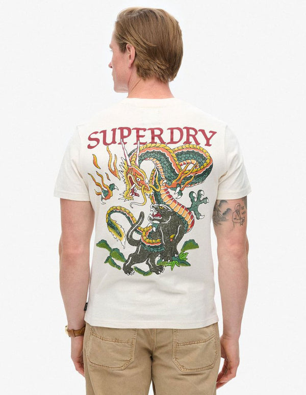 Camiseta Superdry con Estampado Beige Hombre