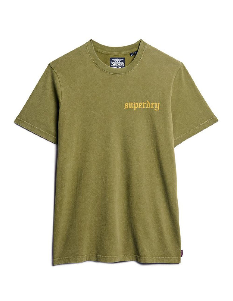 Camiseta Superdry con Estampado Verde Hombre