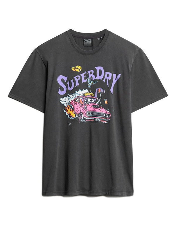 Camiseta Superdry Dragnut Odd Rods Graphic Negra Hombre