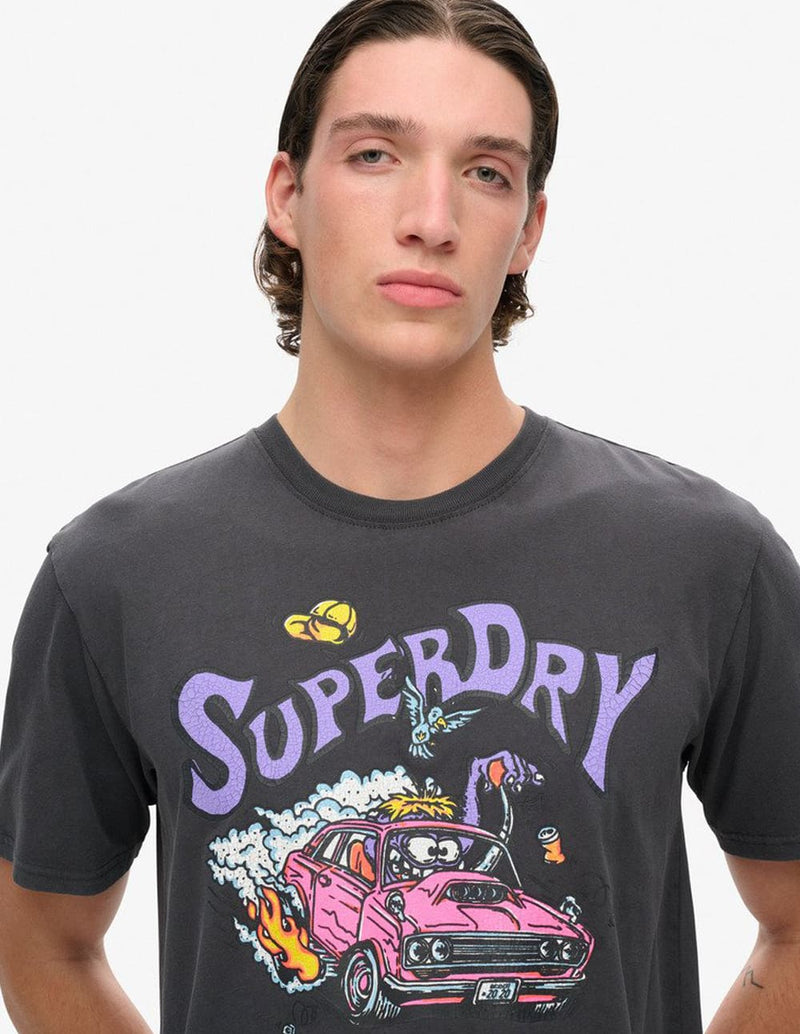 Camiseta Superdry Dragnut Odd Rods Graphic Negra Hombre