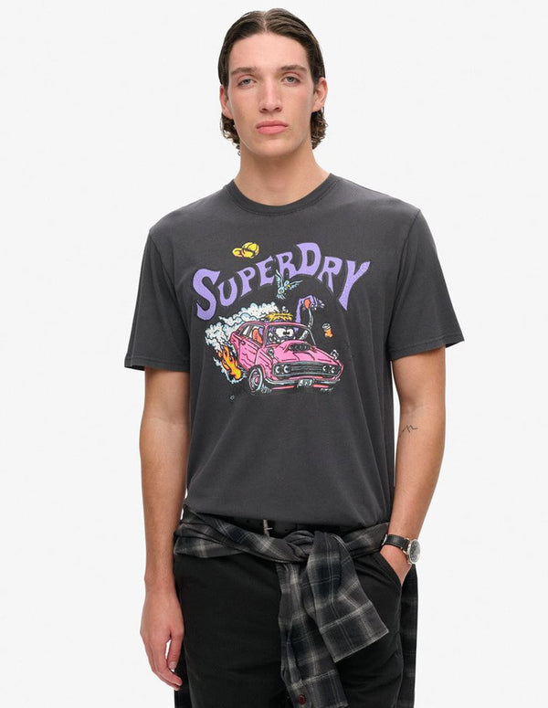 Camiseta Superdry Dragnut Odd Rods Graphic Negra Hombre