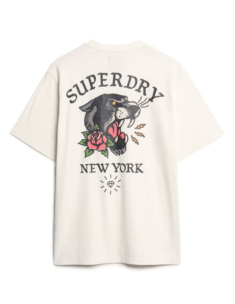 Camiseta Superdry Tattoo Back Graphic Blanca Hombre