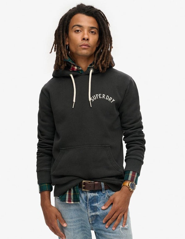 Sudadera con Capucha Superdry Tattoo Graphic Negra Hombre