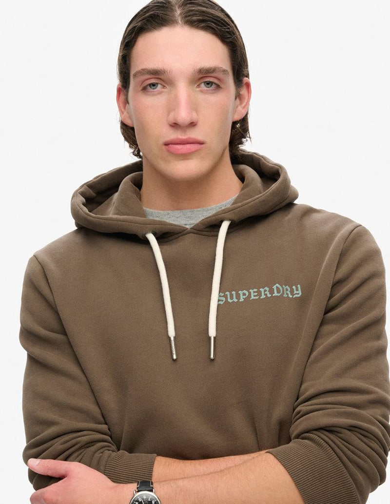 Sudadera con Capucha Superdry Tattoo Graphic Negra Hombre