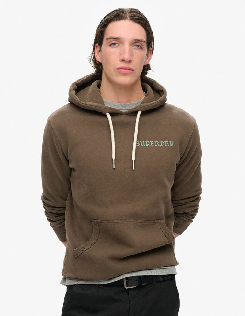 Sudadera con Capucha Superdry Tattoo Graphic Negra Hombre