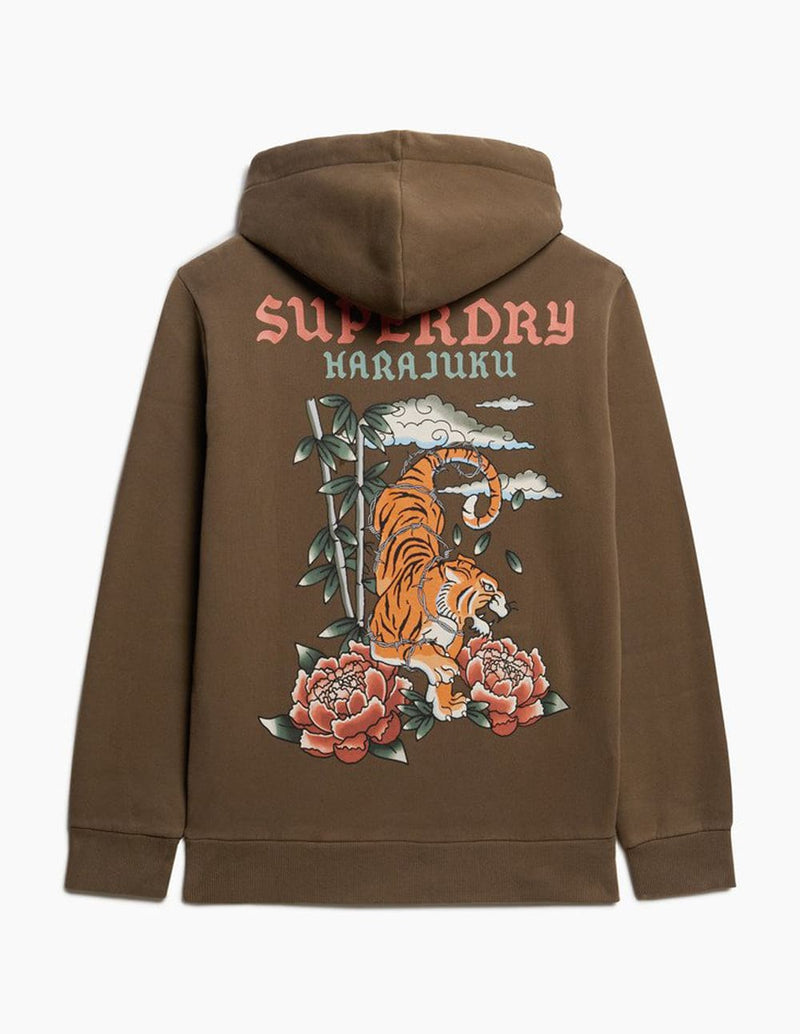 Sudadera con Capucha Superdry Tattoo Graphic Negra Hombre