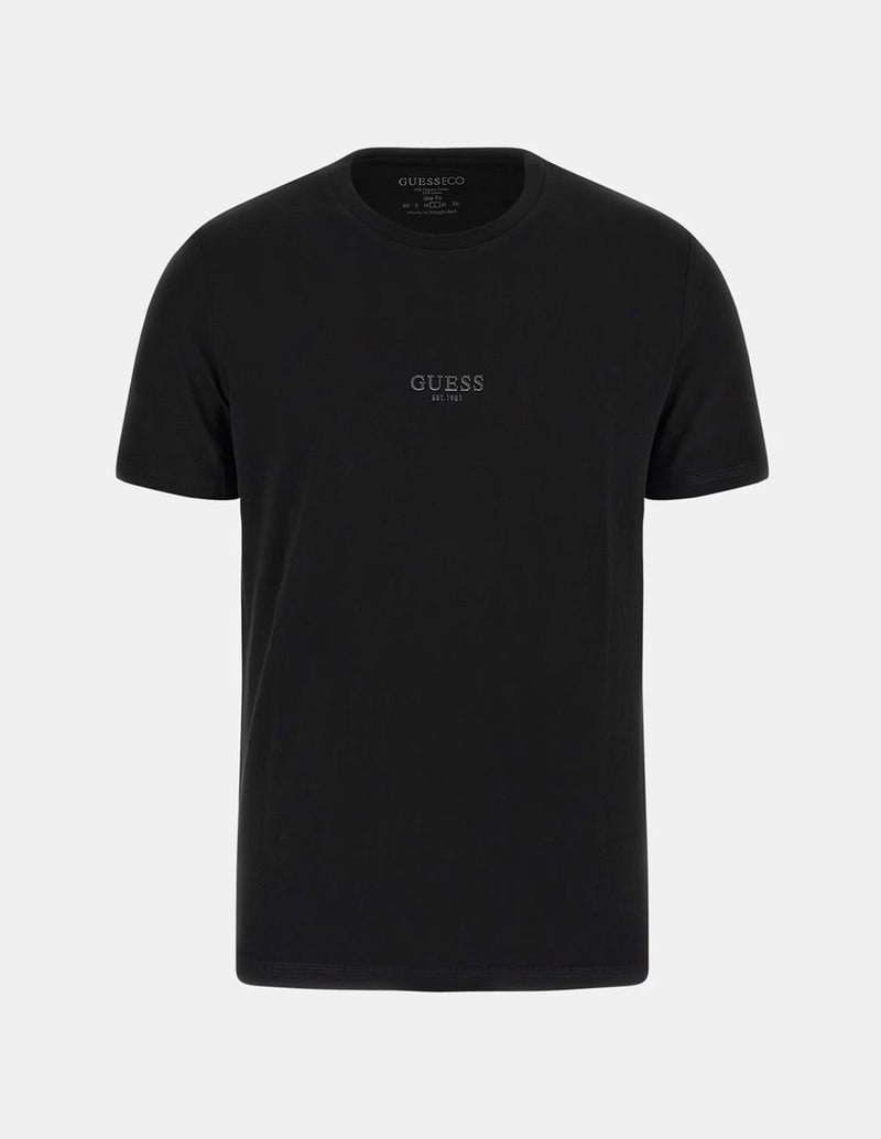 Camiseta GUESS con Logo Negra Hombre