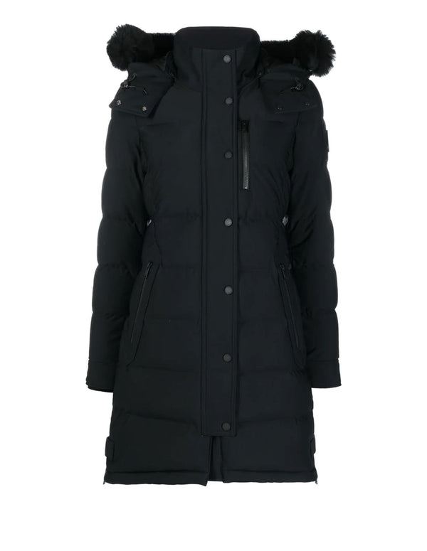 Parka Moose Knuckles Watershed con Capucha Negra Mujer