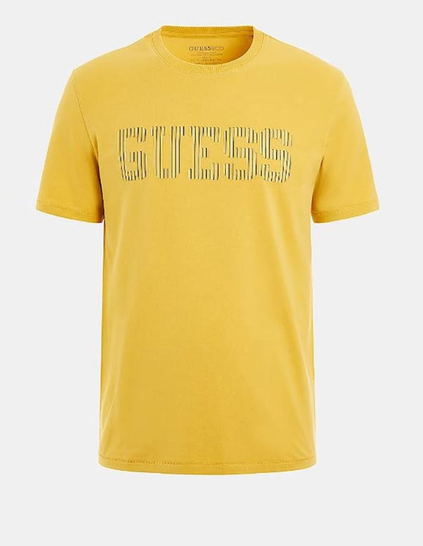 Camiseta GUESS con Logo Amarilla Hombre