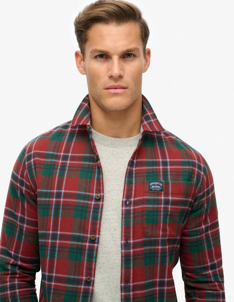 Camisa Superdry de Cuadros Roja Hombre