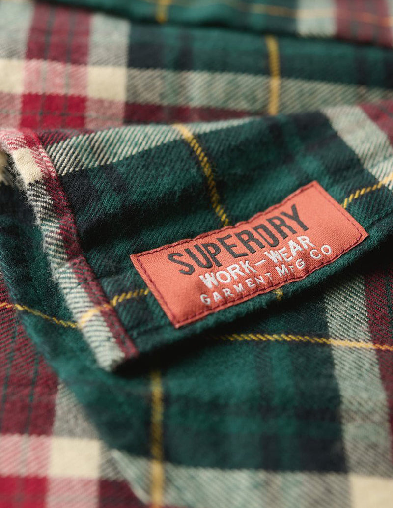 Camisa Superdry de Cuadros Verde Hombre