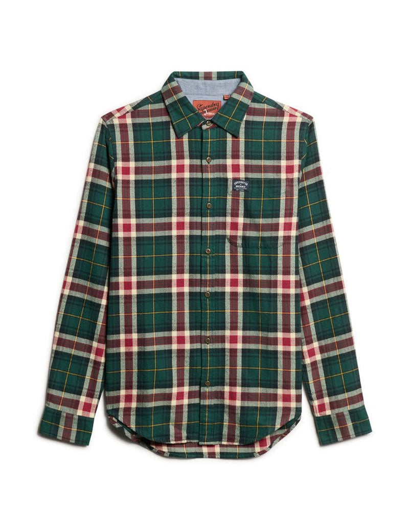 Camisa Superdry de Cuadros Verde Hombre