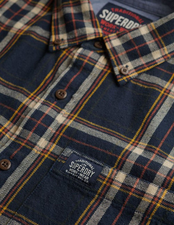Camisa Superdry Lumberjack de Cuadros Azul Hombre