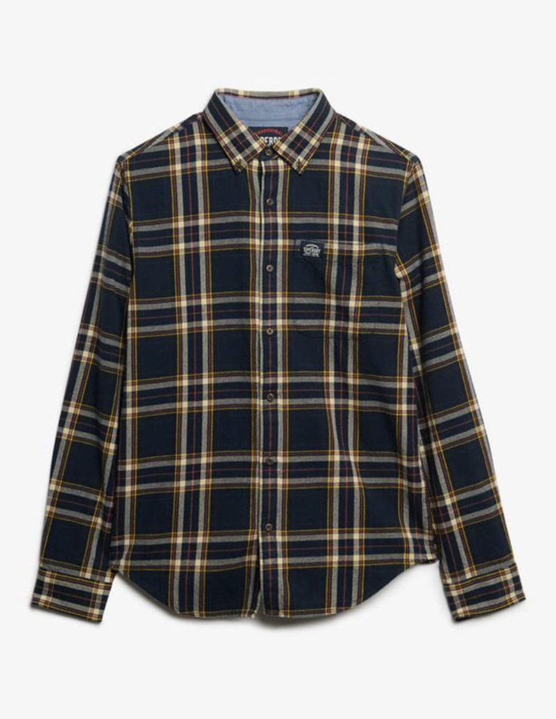 Camisa Superdry Lumberjack de Cuadros Azul Hombre