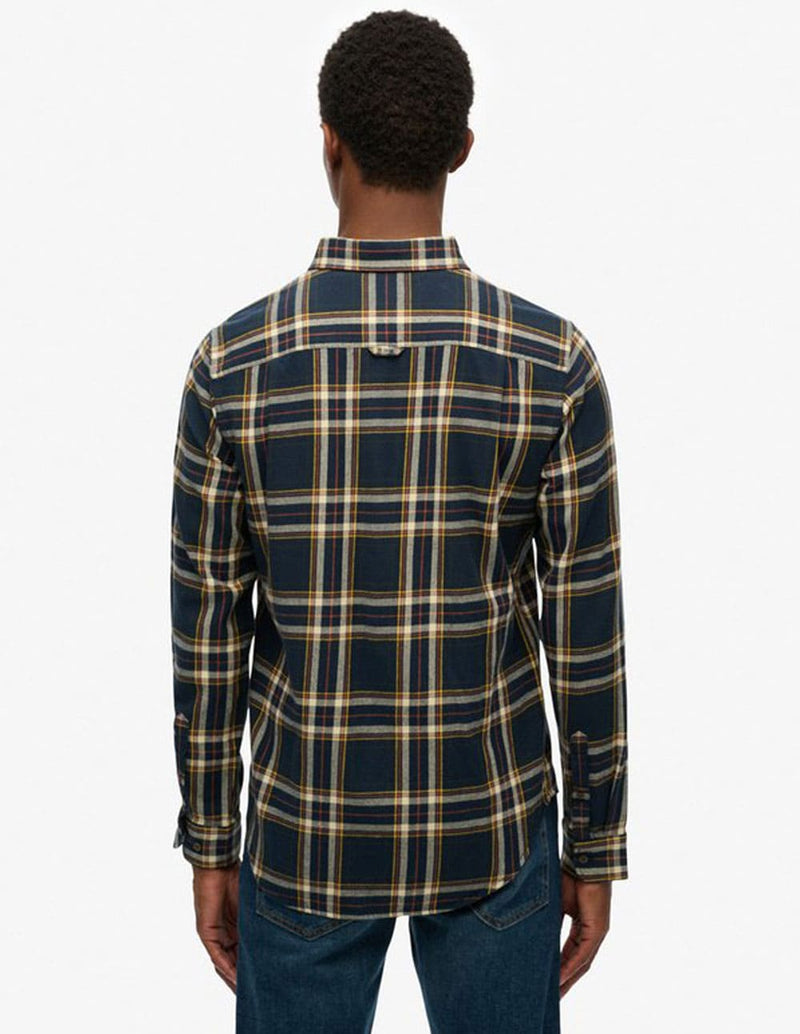 Camisa Superdry Lumberjack de Cuadros Azul Hombre