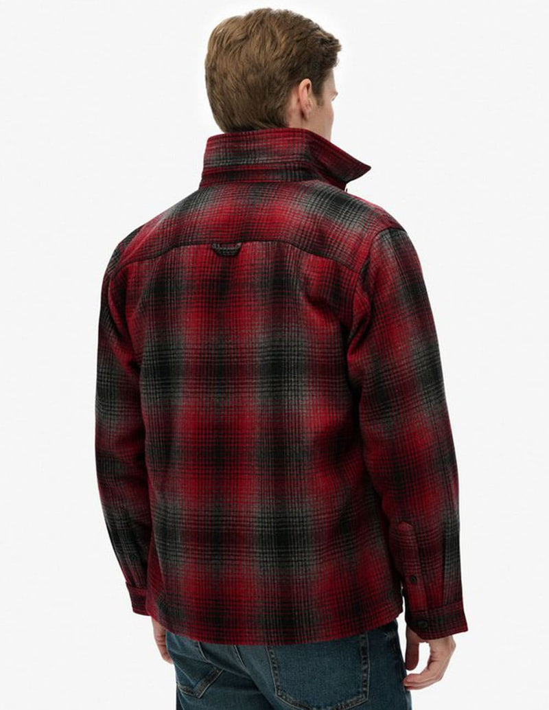 Sobrecamisa Superdry Wool Miller Roja Hombre