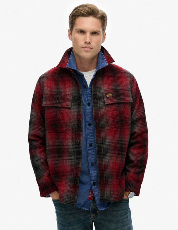 Sobrecamisa Superdry Wool Miller Roja Hombre