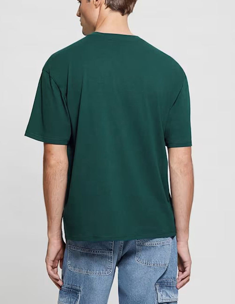 Camiseta GUESS con Logo Frontal Verde Hombre