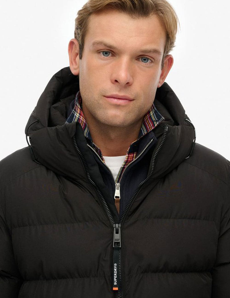 Plumas Superdry con Capucha Sports Negro Hombre