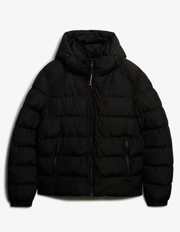 Plumas Superdry con Capucha Sports Negro Hombre