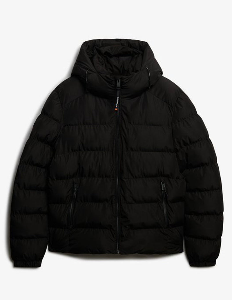 Plumas Superdry con Capucha Sports Negro Hombre