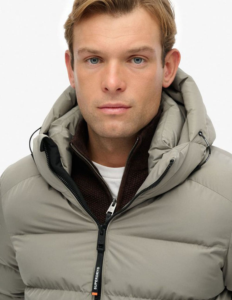 Plumas Superdry con Capucha Sports Verde Claro Hombre