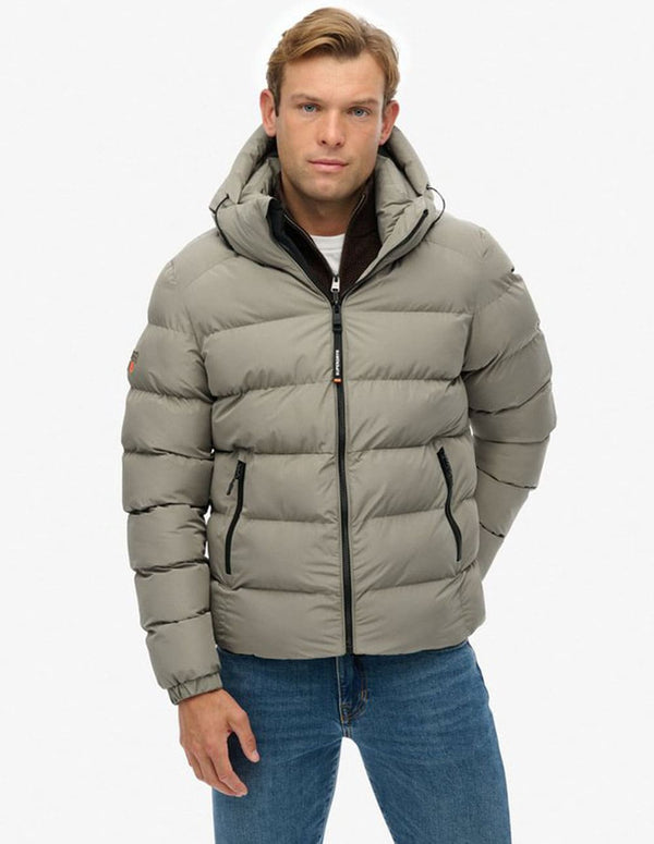Plumas Superdry con Capucha Sports Verde Claro Hombre