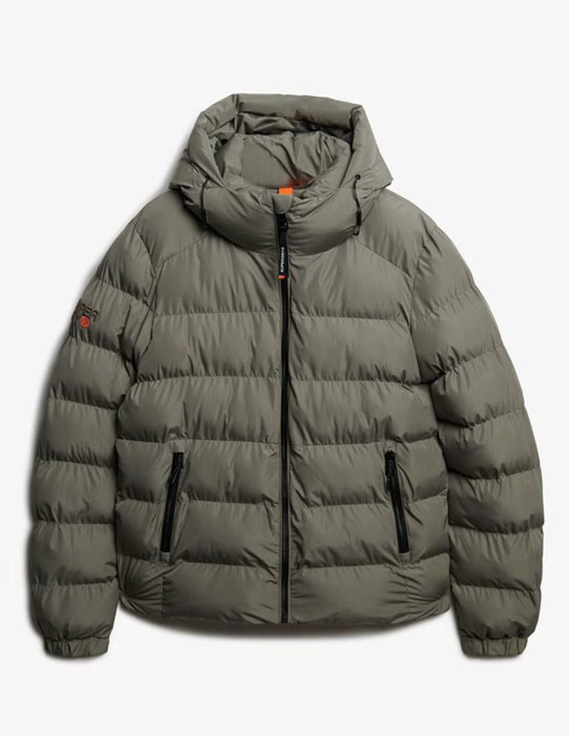 Plumas Superdry con Capucha Sports Verde Claro Hombre