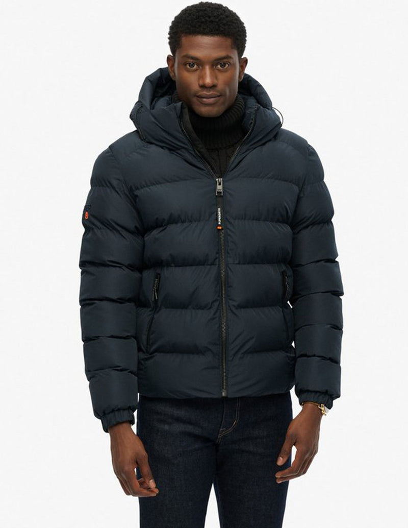 Plumas Superdry con Capucha Sports Azul Hombre