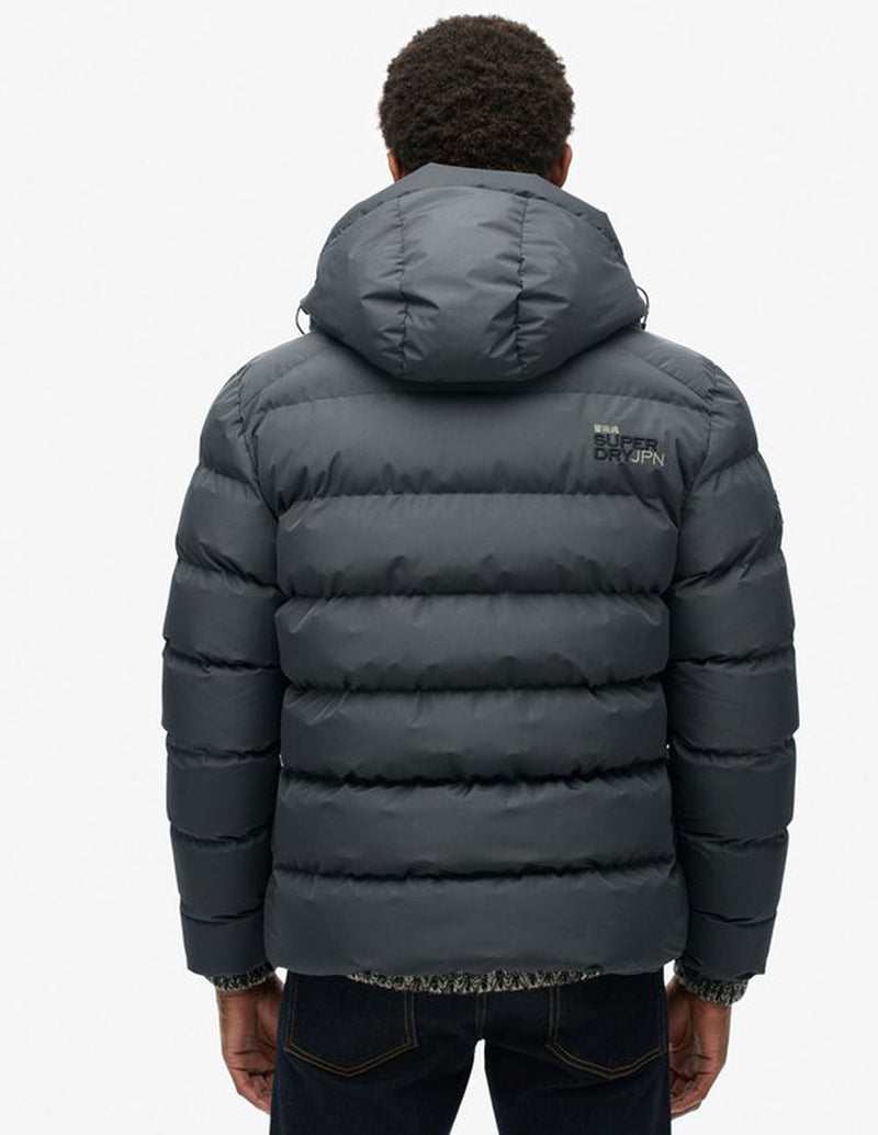Plumas Superdry con Capucha Sports Gris Hombre