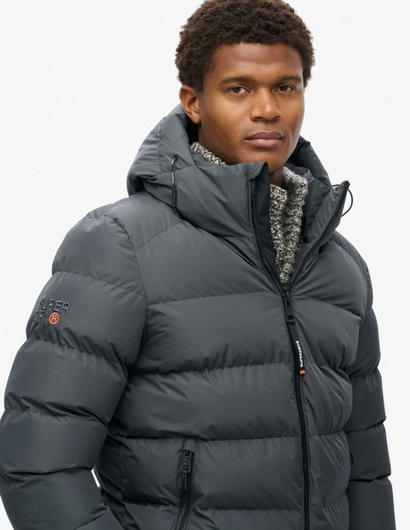 Plumas Superdry con Capucha Sports Gris Hombre
