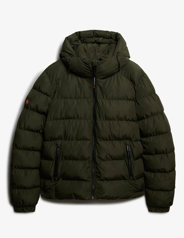 Plumas Superdry con Capucha Sports Verde Hombre